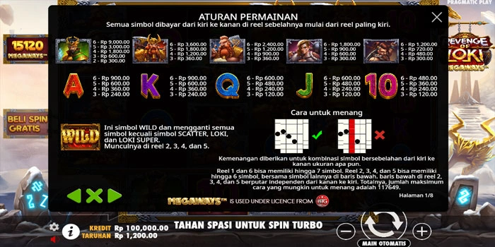 Simbol-dan-Nilai-Pembayaran-Slot-Revenge-of-Loki-Megaways