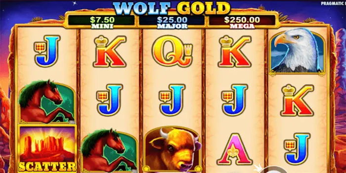 Varian Simbol Slot Wolf Gold